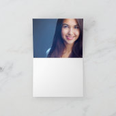 Elegante Rose Gold Black Class 2025 Abschluss Dankeskarte (Innenseite)