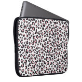Elegante Rose Gold Black Leopard Animal Print Laptopschutzhülle (Vorne Rechts)