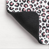 Elegante Rose Gold Black Leopard Animal Print Mousepad (Ecke)