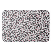Elegante Rose Gold Black Leopard Muster Badematte (Vorderseite)
