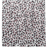 Elegante Rose Gold Black Leopard Muster Duschvorhang (Vorderseite)