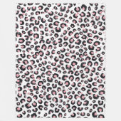 Elegante Rose Gold Black Leopard Muster Fleecedecke (Vorderseite)