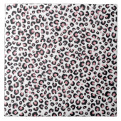 Elegante Rose Gold Black Leopard Muster Fliese (Vorderseite)