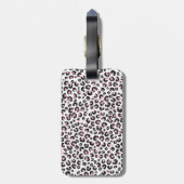 Elegante Rose Gold Black Leopard Muster Gepäckanhänger (Rückseite vertikal)