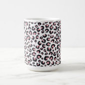 Elegante Rose Gold Black Leopard Muster Kaffeetasse (Mittel)