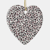 Elegante Rose Gold Black Leopard Muster Keramik Ornament (Rechts)