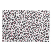 Elegante Rose Gold Black Leopard Muster Kissenbezug (Rückseite)