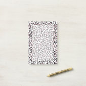 Elegante Rose Gold Black Leopard Muster Post-it Klebezettel (Auf Schreibtisch)