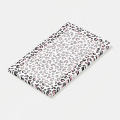 Elegante Rose Gold Black Leopard Muster Post-it Klebezettel (angewinkelt)