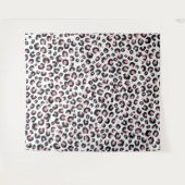 Elegante Rose Gold Black Leopard Muster Wandteppich (Vorderseite (Horizontal))