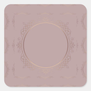 Elegante Rose Gold Blank Template hinzufügen Quadratischer Aufkleber