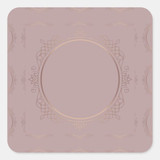 Elegante Rose Gold Blank Template hinzufügen Quadratischer Aufkleber (Vorderseite)