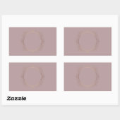 Elegante Rose Gold Blank Template hinzufügen Rechteckiger Aufkleber (Blatt)