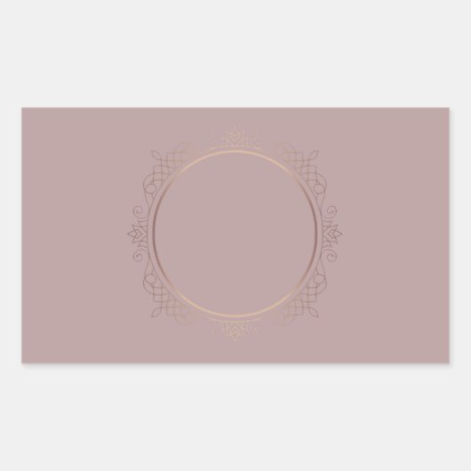 Elegante Rose Gold Blank Template hinzufügen Rechteckiger Aufkleber (Vorderseite)