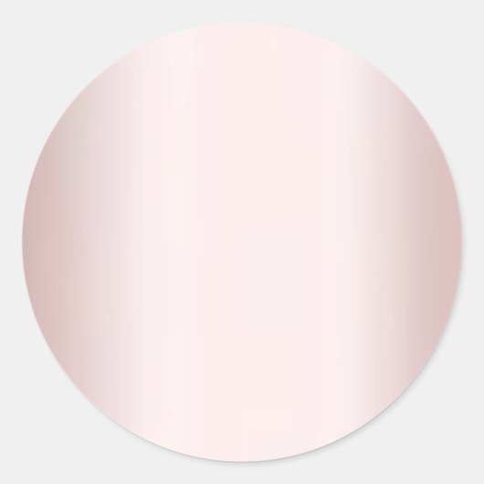 Elegante Rose Gold Blank Template hinzufügen Runder Aufkleber (Vorderseite)