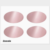 Elegante Rose Gold Blank Trendy Moderne Vorlage Ovaler Aufkleber (Blatt)