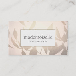 Elegante Rose Gold Blätter Esthetian Beauty Visitenkarte
