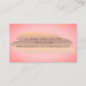 Elegante Rose Gold Blume Visitenkarte (Rückseite)