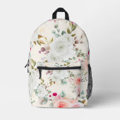 Elegante Rose Gold Blumen Ästhetik Campus Rucksack (Vorderseite)