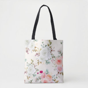 Elegante Rose-Gold-Blumen-Botanik-Tasche im ästhet Tasche