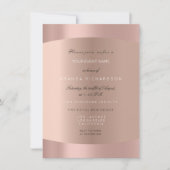 Elegante Rose Gold Blush Humming Vogel Bläserforma Einladung (Vorderseite)