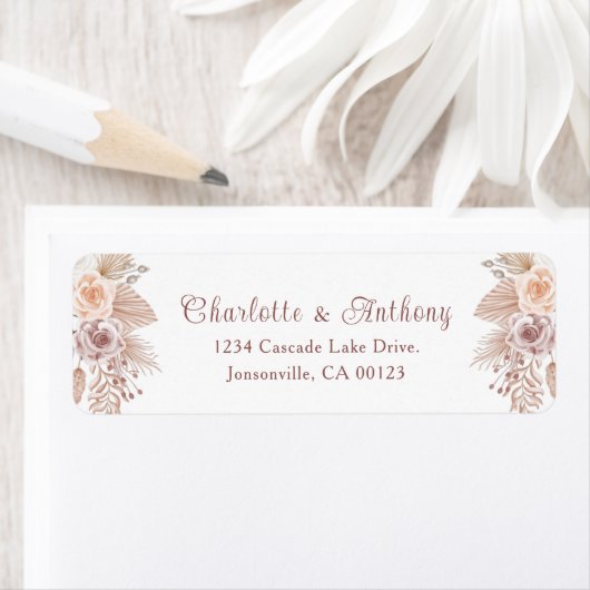 Elegante Rose Gold Boho Script Wedding (Insitu)