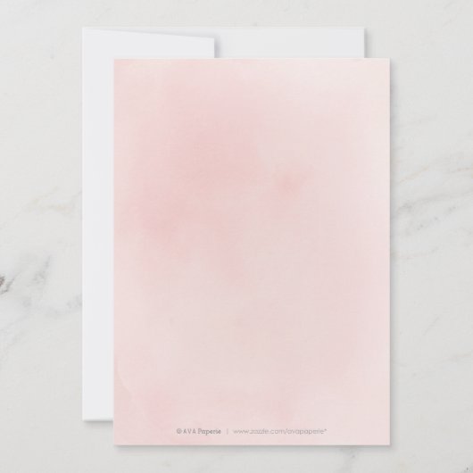 Elegante Rose Gold botanische Probe Abendessen Einladung (Rückseite)