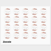 Elegante Rose Gold Brash Stroke Wedding Sticker (Blatt)