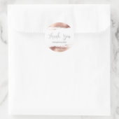 Elegante Rose Gold Brash Stroke Wedding Sticker (Tasche)