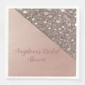 Elegante Rose Gold Brautparty Napkins Serviette (Vorderseite)