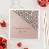 Elegante Rose Gold Brautparty Napkins Serviette (Beispiel)