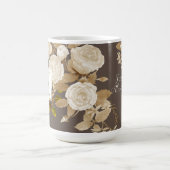 Elegante Rose Gold Brown Monogram Kaffeetasse (Mittel)