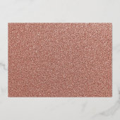 Elegante Rose Gold Butterfly Kleid Quinceanera Folieneinladung (Rückseite)