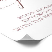 Elegante Rose Gold Calligrafy Date Jar Sign Poster (Ecke)