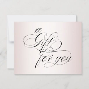 Elegante Rose Gold Calligrafy Gift Certificate