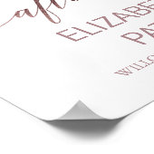 Elegante Rose Gold Calligraphie glücklich immer na Poster (Ecke)