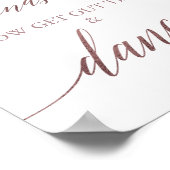 Elegante Rose Gold Calligraphie Sie sehen gut aus Poster (Ecke)