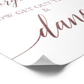 Elegante Rose Gold Calligraphie Sie sehen wundersc Poster (Ecke)