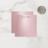 Elegante Rose Gold Calligraphy Script-Vorlage Mitteilungskarte (Vorderseite/Rückseite Beispiel)