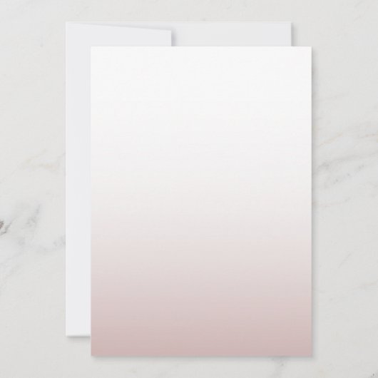 Elegante Rose Gold Calligraphy Script Wedding Einladung (Rückseite)