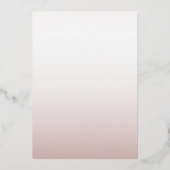 Elegante Rose Gold Calligraphy Script Wedding Folieneinladung (Rückseite)