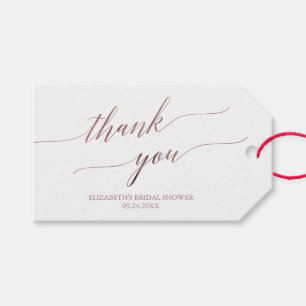 Elegante Rose Gold Calligraphy Vielen Dank für Ihr Geschenkanhänger