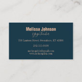 Elegante Rose Gold Celestial Moon Visitenkarte (Rückseite)