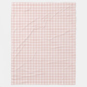 Elegante Rose Gold Checkered Throw Blanket Fleecedecke (Vorderseite)