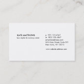 Elegante Rose Gold Circles Beauty Salon Visitenkarte (Rückseite)