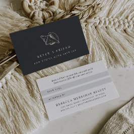 Elegante Rose Gold Conch Muschel Empfehlungskarte