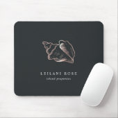 Elegante Rose Gold Conch Muschel Mousepad (Mit Mouse)