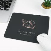 Elegante Rose Gold Conch Muschel Mousepad