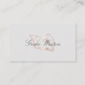 Elegante Rose Gold Conch Muschel Script Visitenkarte (Vorderseite)