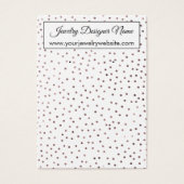 Elegante Rose Gold Confetti Earring Holder Display (Vorderseite)